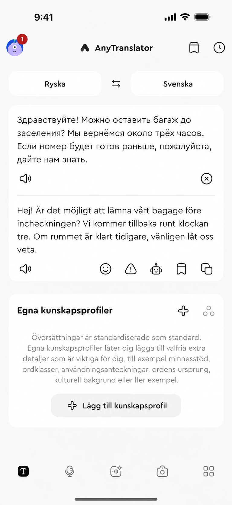 Säg det naturligt, med rätt ton.