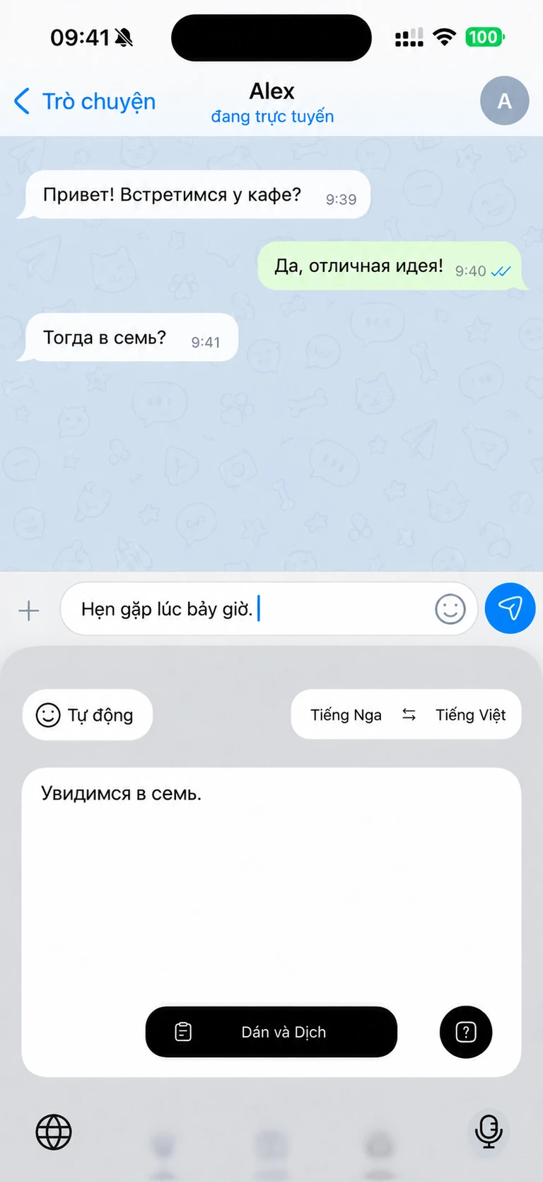 Trả lời ngay trong ứng dụng quen dùng.